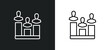 polling line icon in white and black colors. polling flat vector icon from polling collection for web, mobile apps and ui.
