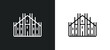 milan cathedral line icon in white and black colors. milan cathedral flat vector icon from milan cathedral collection for web, mobile apps and ui.