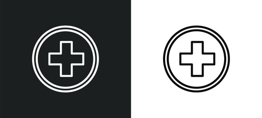 Wall Mural - swiss line icon in white and black colors. swiss flat vector icon from swiss collection for web, mobile apps and ui.