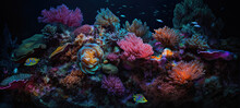 Illustration Of Coral Reef - AI Generated Image.