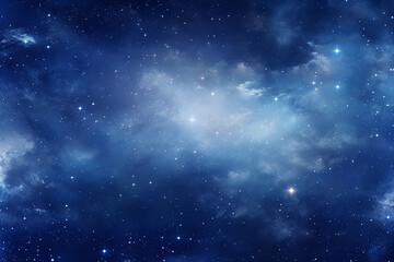 Wall Mural - navy blue space sky and stars, soft atmospheric light