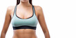 © Tatiana - Chest and upper body of a beautiful athletic young woman, close-up. Generative AI