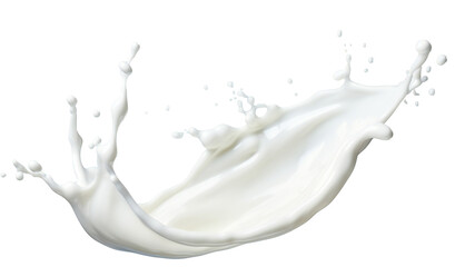 milk splash on transparent png, easy to use- generative ai