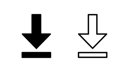 Download icon vector. Downloading vector icon
