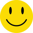 © cool vp - yellow smile emoji icon vector . Yellow happy face icon with smile.
