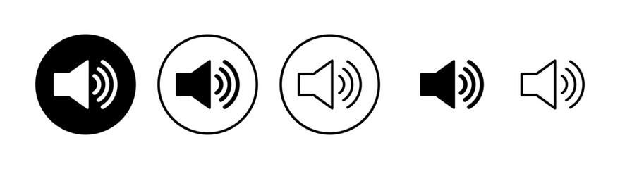 Speaker icons set. Volume icon. Loudspeaker icon vector. Audio. Sound