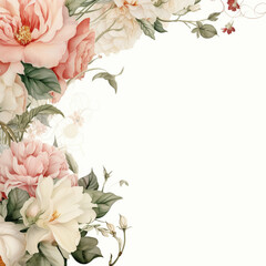 Wall Mural - Frame of flowers