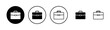Briefcase icons set. Briefcase vector icon