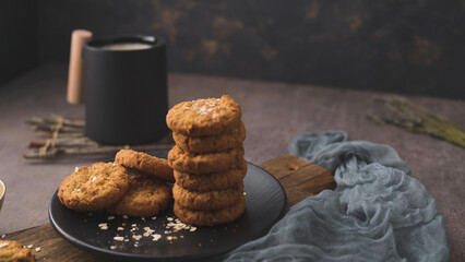 Canvas Print - Homemade oatmeal raisin cookies