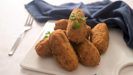 Cod dumplings or bolinhos de bacalhau