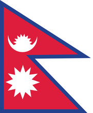 Nepal Flag Shape. Flag Of Nepal