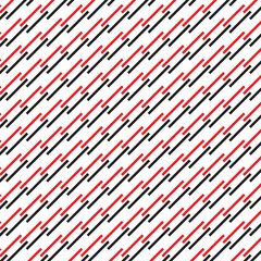 Wall Mural - abstract monochrome black red diagonal repeatable seamless line pattern.