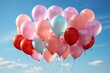 Freedom Celebration with Pastel Color Balloons - AI Generated