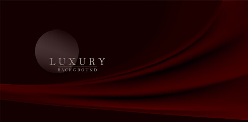 Wall Mural - An elegant dark red background with smooth material waves