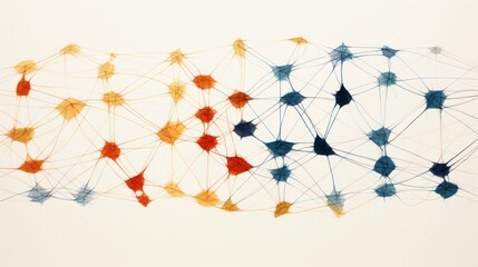 Community Threads: A minimalist illustration of interconnected threads weaving together, symbolizing the fabric of a supportive and responsible community | generative ai