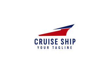 Sticker - Cruise ship logo vector icon illustration