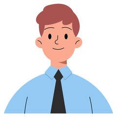 Sticker - Businessman Avatar Illustration