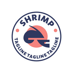 Wall Mural - Shrimp logo template