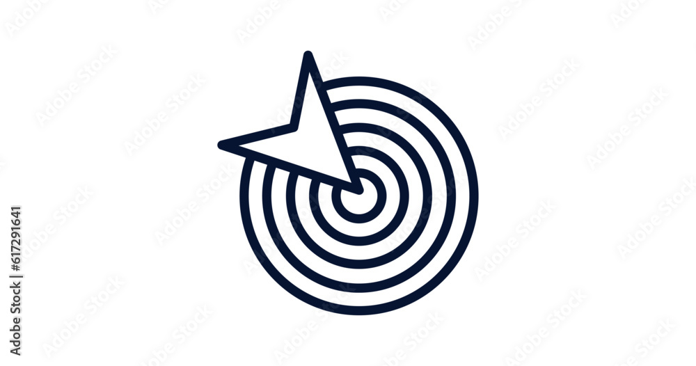goal icon. Thin line goal icon from strategy collection. Outline vector ...