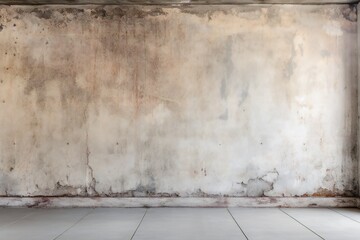 Wall Mural - front view, empty wall painted in cement backdrop for website slide slider design to show product ge