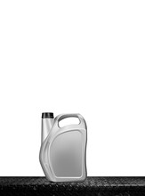 Oil Gallon With Lid Placed On A Black Steel Plate PNG Transparent