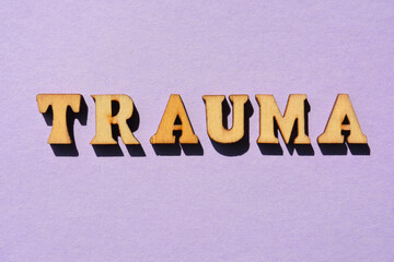 Canvas Print - Trauma, word as banner headline