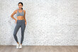 © Art_Photo - Portrait of sport slim strength woman training in sportswear sit relax, practicing yoga, fitness, exercise, wellness, workout, sport with blue fitball at home.Diet concept.Fitness, healthy lifestyle