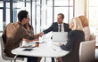 © Thurstan Hinrichsen/peopleimages.com - Business people, handshake and meeting for b2b deal, partnership or teamwork in office conference. Businessman shaking hands with employee in team building, planning or agreement in deal at workplace