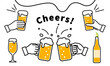 ビールで乾杯をする楽しげな宴会のアイコン_cheers to beer