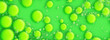 canvas print picture - Green liquid with bubbles texture background from Generative AI