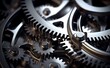 Gear Stainless Steel Engine Background. Generative AI.