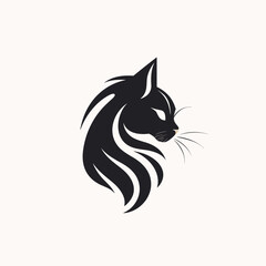 Wall Mural - Cat logo, cat icon, cat head, vector