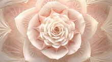 Sacred Geometry Fractal White Rose Spiritual - By Generative Ai