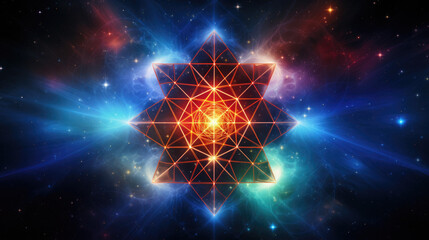 Wall Mural - astral sacred geometry spiritual cosmic universe - by generative ai