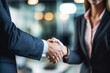 © Rafa Fernandez - closeup of handshake of business partners. AI Generative