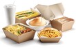 takeaway food isolated on white background. Generated by AI