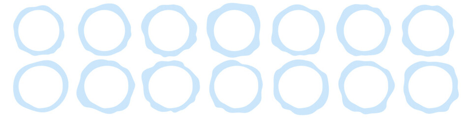 Wall Mural - hand drawn scribble circles set. line elements collection. vector isolated illustration