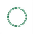 Linear border abstract circle knot Band celtic scotland vector 