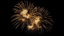 Gold Fireworks Festive Holidays Celebration Concept Generative AI