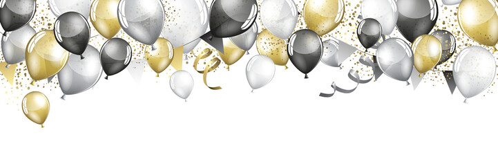 Sticker - Color balloons and party pennants - Festive celebration design