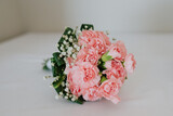Fototapeta Fototapeta w kwiaty na ścianę - ślub, wesele, bukiet, kwiaty, ślubny bukiet, różowe kwiaty