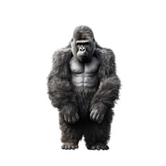 Wall Mural - gorilla isolated on white background.