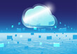 abstract cloud background, Big storage data concept, hi tech background.