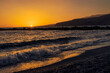 Sunset at Almeria beach