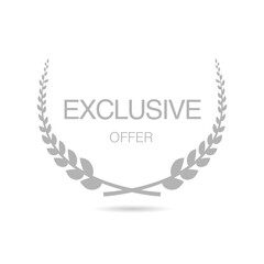 Wall Mural - exclusive offer vector laurel wreath label