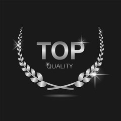 Wall Mural - top quality vector laurel wreath label