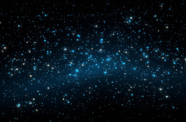 Wall Mural - blue lights in the space with stars background, glittery and shiny, 8k, 4k, hd wallpaper