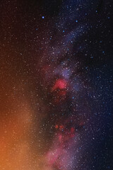Sticker - night starry sky. milky way, stars and nebula. dark space background