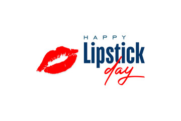 Wall Mural - Happy national Lipstick day, background template Holiday concept