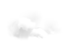 Realistic White Cloud With Transparency. Png Clipart Isolated On Transparent Background